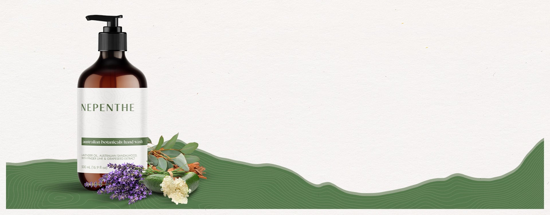 <span style="font-size:40px;"><span style="color:#000000;">Spend $100 and receive a <br>FREE Nepenthe Hand Wash.</span></span>