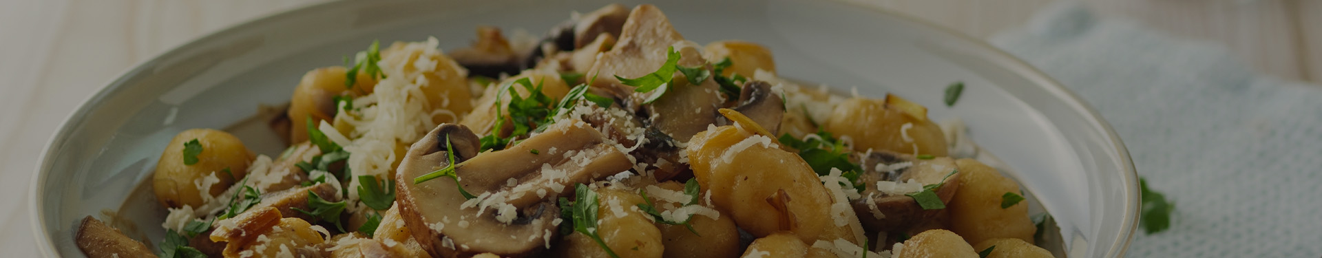 Mushroom gnocchi with porcini cream