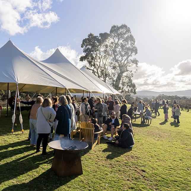 Nepenthe winemaker James Evers smelling wine