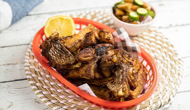 Indian inspired Fish and Chips with Sauvignon Blanc